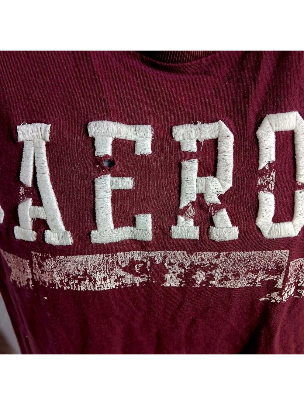 Aeropostale Y2K XL Vintage T-shirt Single Stitch Distress 1987 Embroidered
